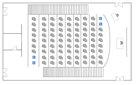 Lecture Hall Seating Plan Edrawmax Template