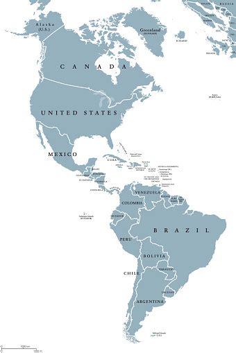 The Americas Political Map Stock Illustration - Download Image Now - iStock
