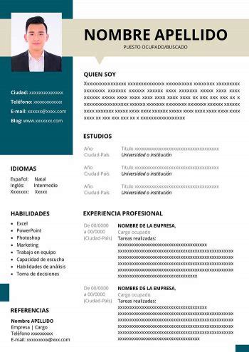 Cuando hayas terminado, puedes descargarlo como archivo jpeg, archivo png, o pdf. Curriculum Vitae Para Imprimir | Plantilla Word Gratis