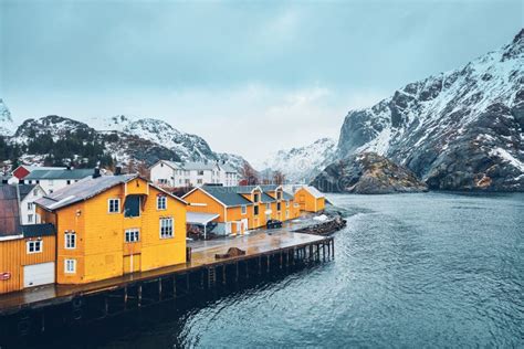 Nusfjord Fishing Village In Norway Stock Image Image Of Norwegian