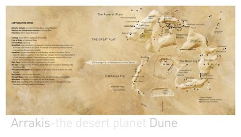 Arrakis The Desert Planet Dune Map Art Print By Martin Sanders Society6