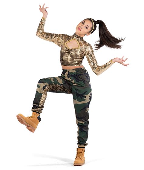 Camo Sequin Value Hip Hop Dance Costume A Wish Come True