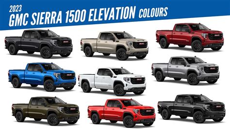 Gmc Sierra Elevation Truck All Color Options Images
