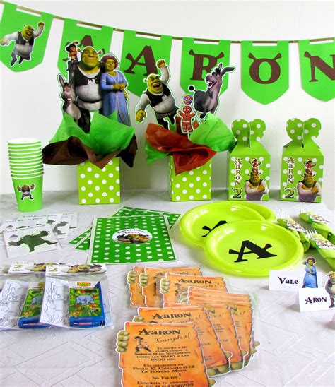 Cotillón Shrek Pastel De Shrek Fiestas De Cumpleaños De Bebé Juegos