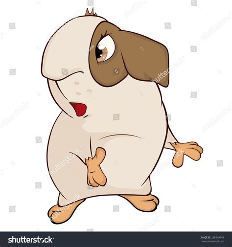 Funny Brown Guinea Pig Cartoon Stock Vector Illustration 238849249