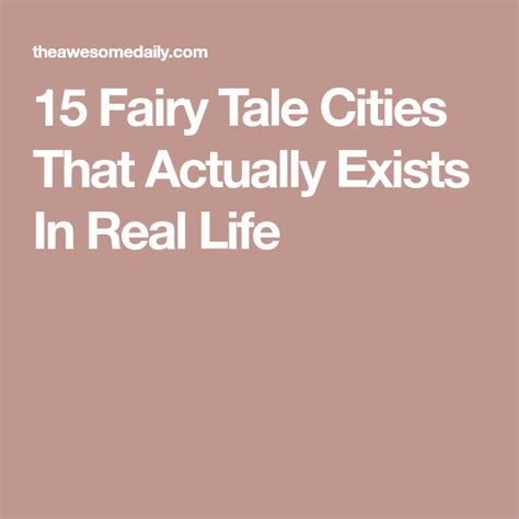 15 Fairy Tale Cities That Actually Exists In Real Life Fairy Tales