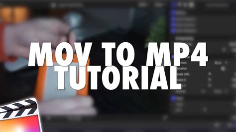 how to convert mov to mp4 on mac youtube