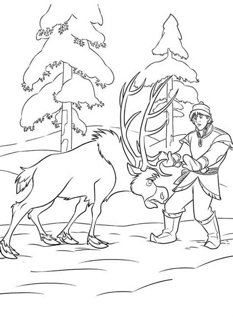 Sven and Kristoff coloring pages – Coloring pages