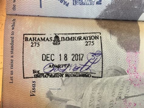 Bahamas Passport Stamp Married With Wanderlust