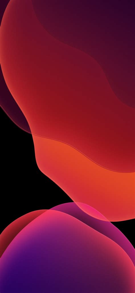 Ios 13 Official Stock Wallpaper Ultra Hd Orange Dark Wallpapers