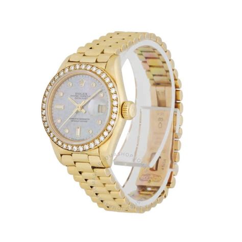 Rolex Pre Owned Rolex Datejust Automatic Diamond Ladies Watch 69138