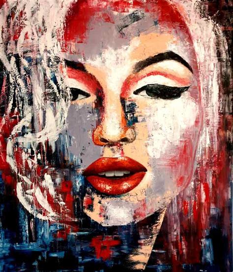 Abstract Portrait Painting With A Palette Knife On Trendy Art Ideas