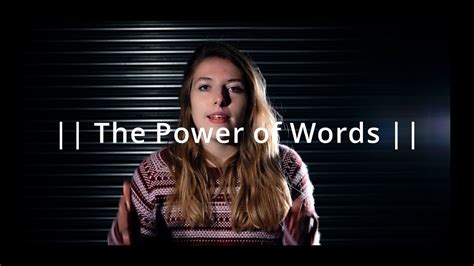 The Power Of Words Spoken Word Poem Youtube