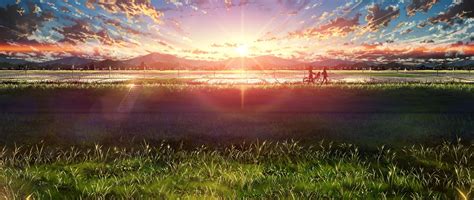 Ultra Wide Japan Anime Sky Sunlight Wallpaper 2560x1080
