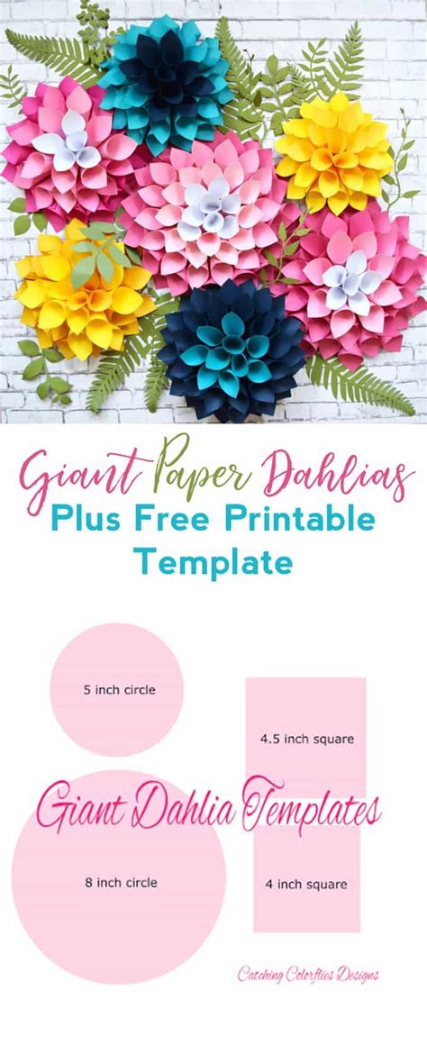 Step By Step Easy Giant Paper Dahlia Tutorial Paper Dahlia Paper