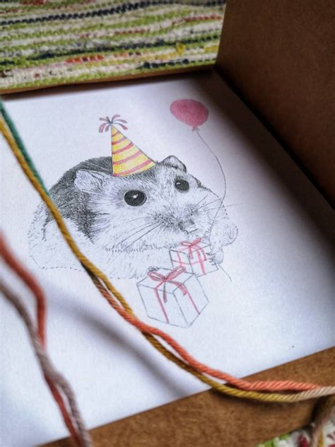 Hamster Birthday Card Etsy