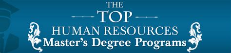 Top Human Resource Masters Degree Programs