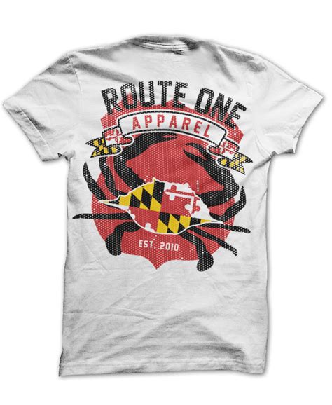 Route One Apparel Classic Flag & Crab (White) / Shirt | Route One Apparel
