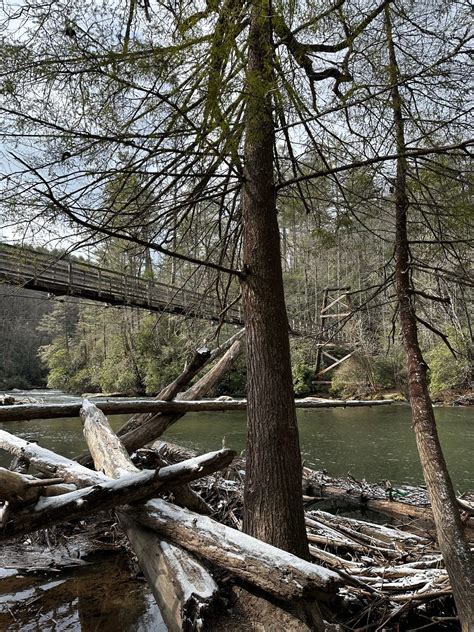 Toccoa River Swinging Bridge Suches Georgia Atlas Obscura