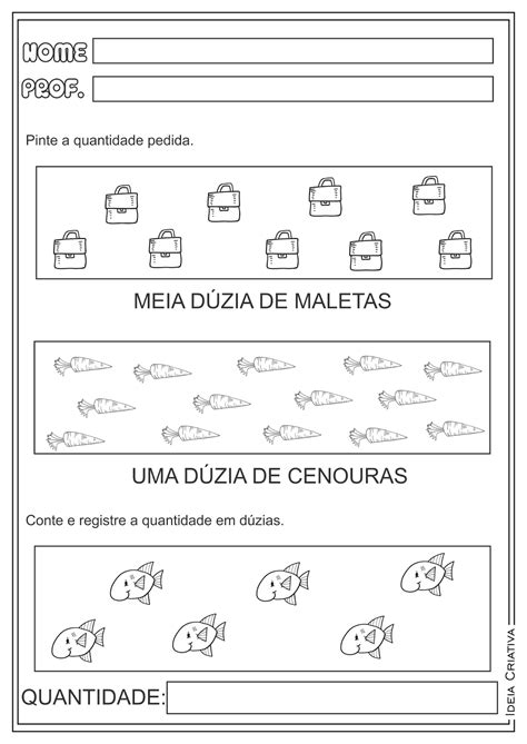Atividades Com Dúzia E Meia Dúzia
