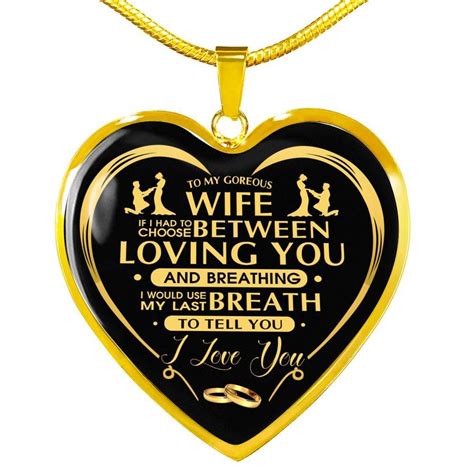 Maybe you would like to learn more about one of these? Family Gifts Gift for Wife Husband Wife Heart Necklace ...