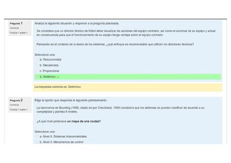 Pensamiento Sistémico Cuestionario 1 Uveg Uveg Studocu