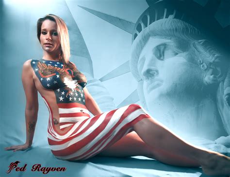 Body Painting American Flag Statue Of Liberty Redrayven Women All American Girl Fashion