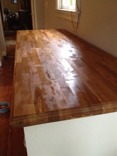 This seems to work well for the short term treatment, but the oil doesn't fill any voids or build up the surface of the counter, leaving any rough. Best Method for Treating a Butcher Block Counter Top - Old ...