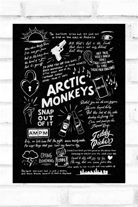 Buy The Arctic Monkeys Doodle Lyric Poster Arctic Monkeys Print Ts