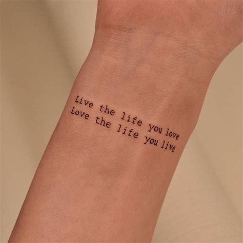 Lettering Tattoo On The Wrist
