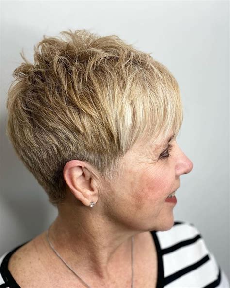 Top Image Older Short Hairstyles For Fine Hair Over