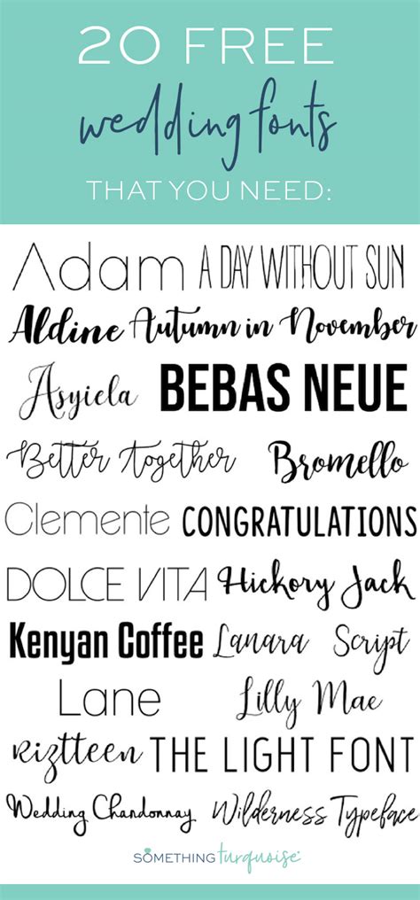 30 Free Wedding Fonts Piepassl