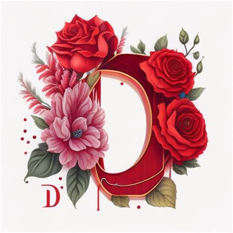 Premium Ai Image Flower Letter O Floral Monogram