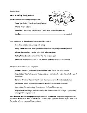 One Act Play Examples Fill Online Printable Fillable Blank Pdffiller