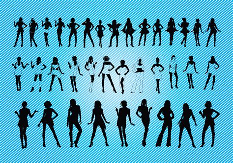 Sexy Girls Silhouettes Vector Art And Graphics
