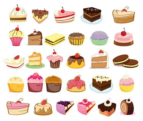 Cakes And Desserts 434181 Vector Art At Vecteezy