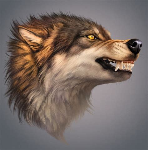 Angry Wolf An Art Print By Johanna Tarkela Wolf Painting Angry Wolf