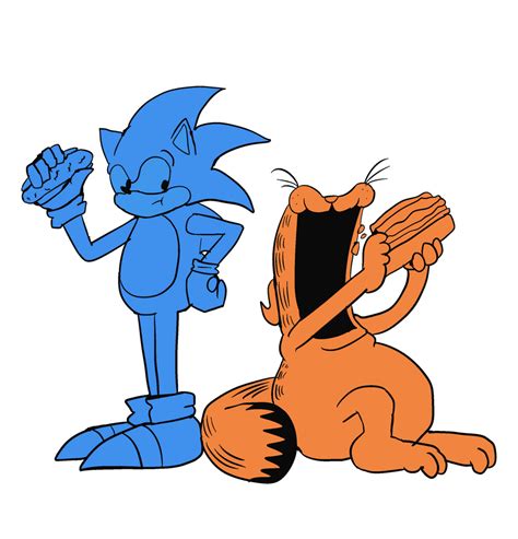 Sonic Garfield By Toonmoons On Deviantart
