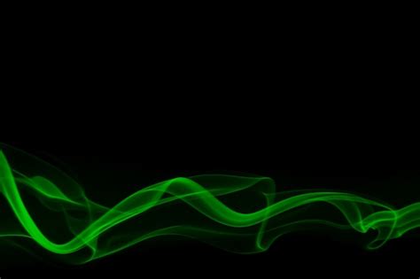 Premium Photo Green Smoke Abstract On Black Backgroud For Design