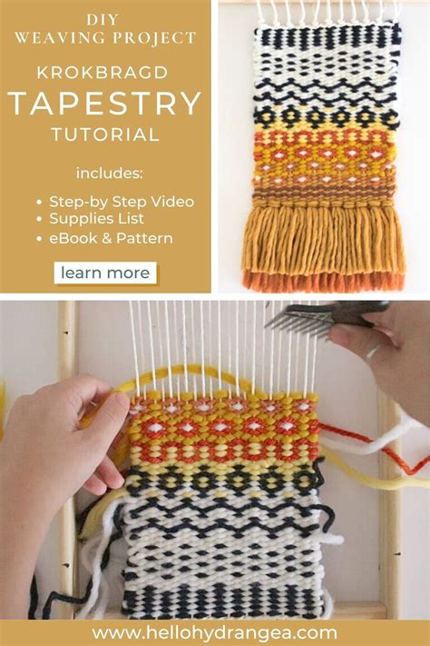 Monthly Weaving Series Krokbragd Woven Tapestry Diy Weaving