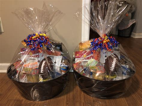 Football themed gifts for men. Football themed Gift Baskets | Themed gift baskets, Gift ...