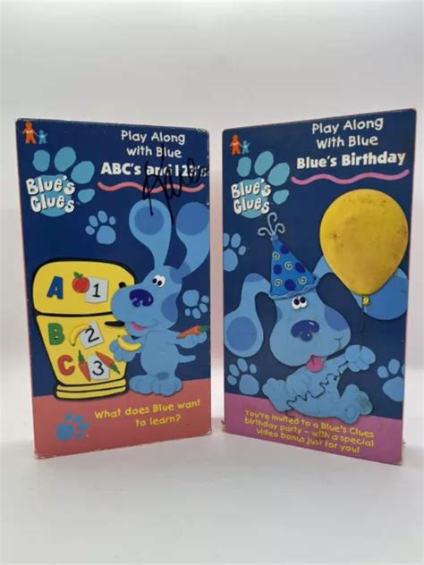 Lot Of Nick Jr Blues Clues Vhs Abcs And S Blues Birthday