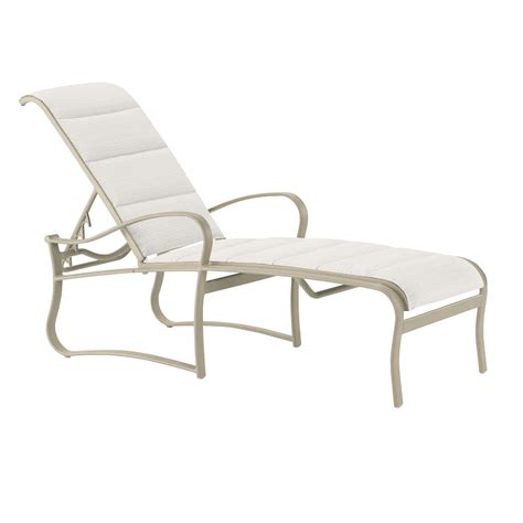 Tropitone Shoreline Padded Sling Chaise Lounge With Arms 150032ps