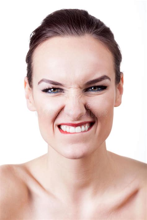 Happy Woman Making Funny Face Stock Image - Image of elegance ...