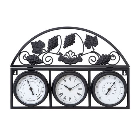 Home sports & outdoors baby patio & garden target christmas central deny designs eforcity entrotek foreside home and garden howard miller lamps plus myofficeinnovations the lakeside collection toynk vm. Metal Outdoor Clock With Thermometer With Ambient ...
