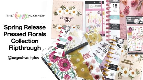 The Happy Planner Spring Release Pressed Florals Collection Youtube