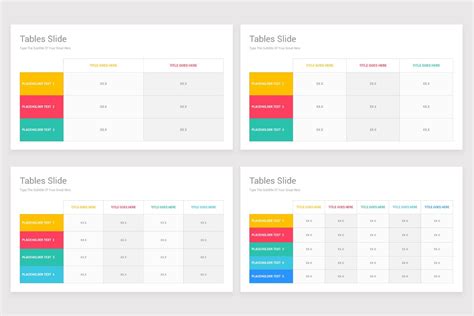 Tables Powerpoint Presentation Template Nulivo Market