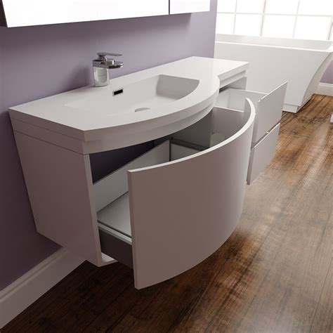 Floating / wall mounted fidela 24 single bathroom vanity set. Alya Bath Ripley 48" Single Wall Mount Modern Bathroom ...