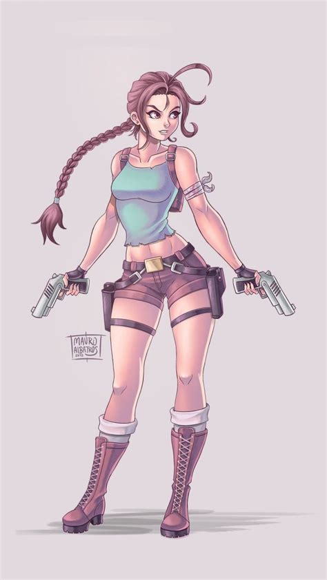 Long Hair Video Game Tomb Raider Minimal Lara Croft 1080x1920
