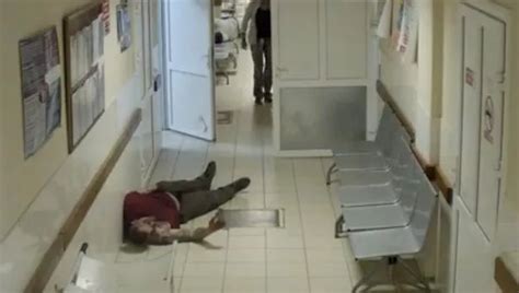 Bloodied Man Lies Dying On Hospital Floor As Doctors Watch For 20